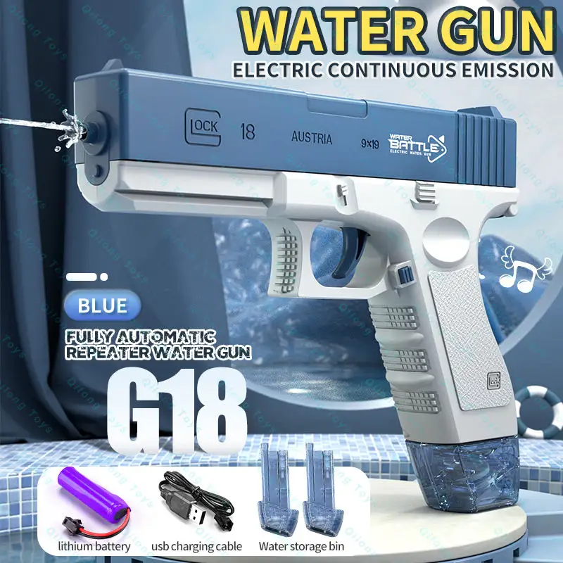 2023 Hot Pistol Electric Water Gun Water War Fight Toys Automatic Strong Power Water Toy Guns For Kids Summer Outdoor