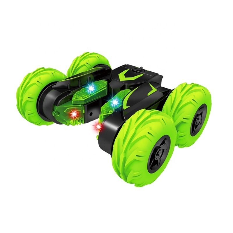 High Speed Durable Rubber Tire 2.4G Cool 180 Degree Flip Rotatory Remote Control Double Side Rc Stunt Car Toy