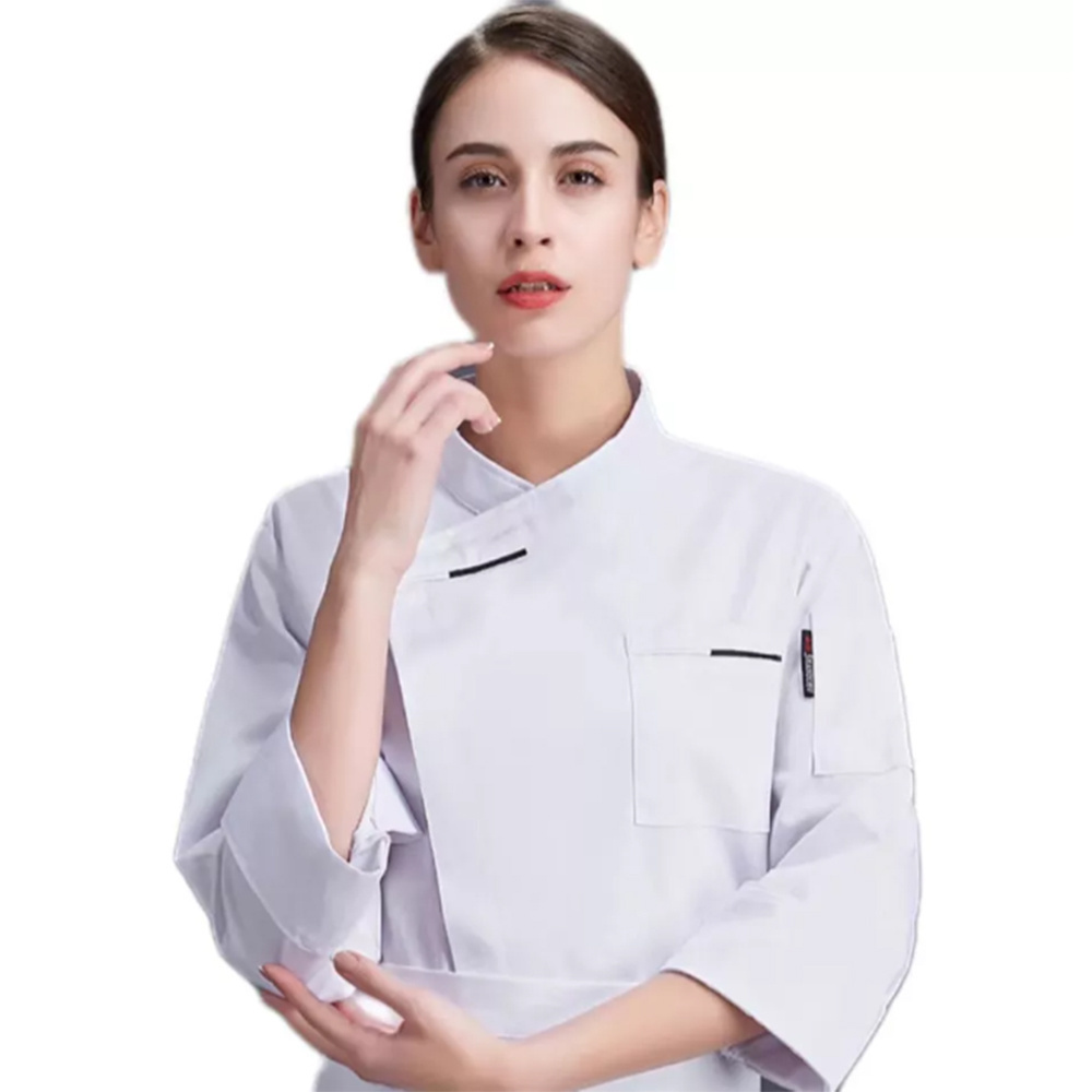 High quality fashion chef uniform coat with logo chef jacket uniform modern restaurant uniform