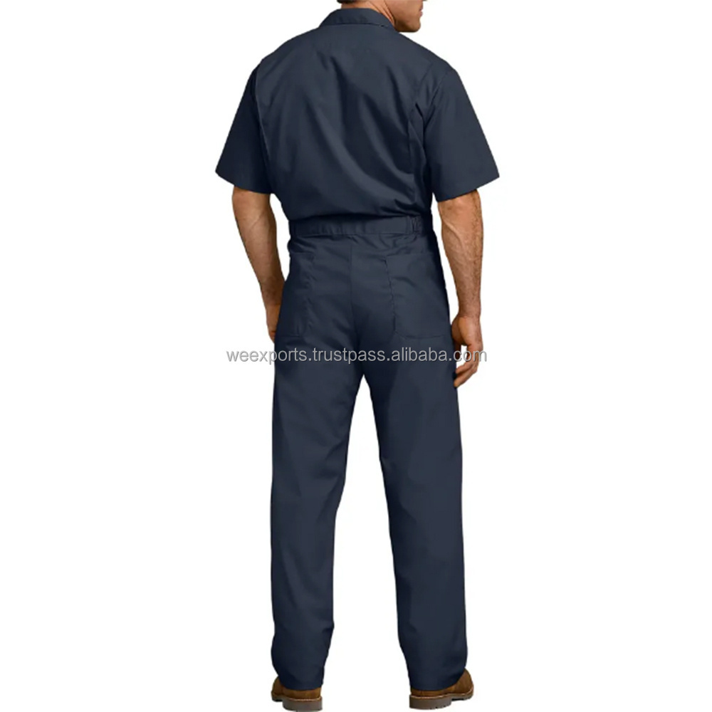 Custom High Quality Men's Spring Working Uniform Tool Pockets Coveralls Welding Suit Car Repair Workshop Mechanic Clothes