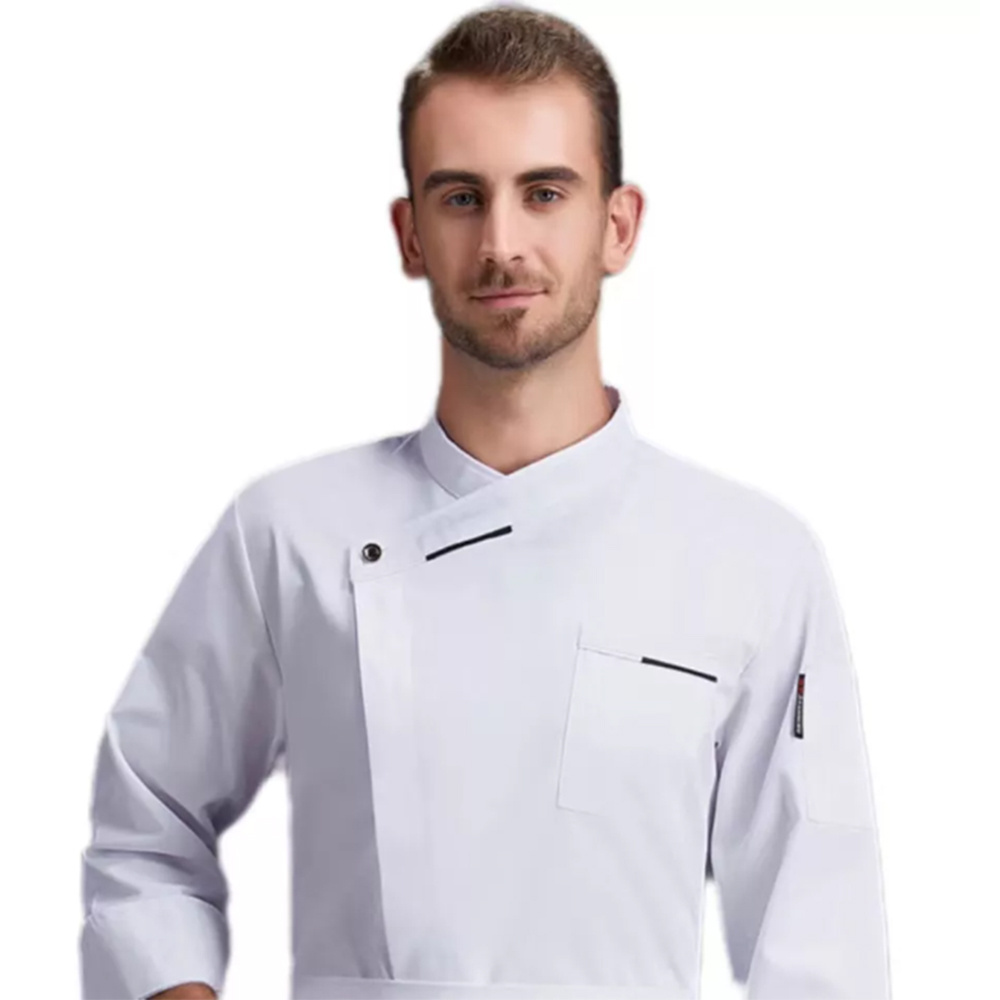 High quality fashion chef uniform coat with logo chef jacket uniform modern restaurant uniform