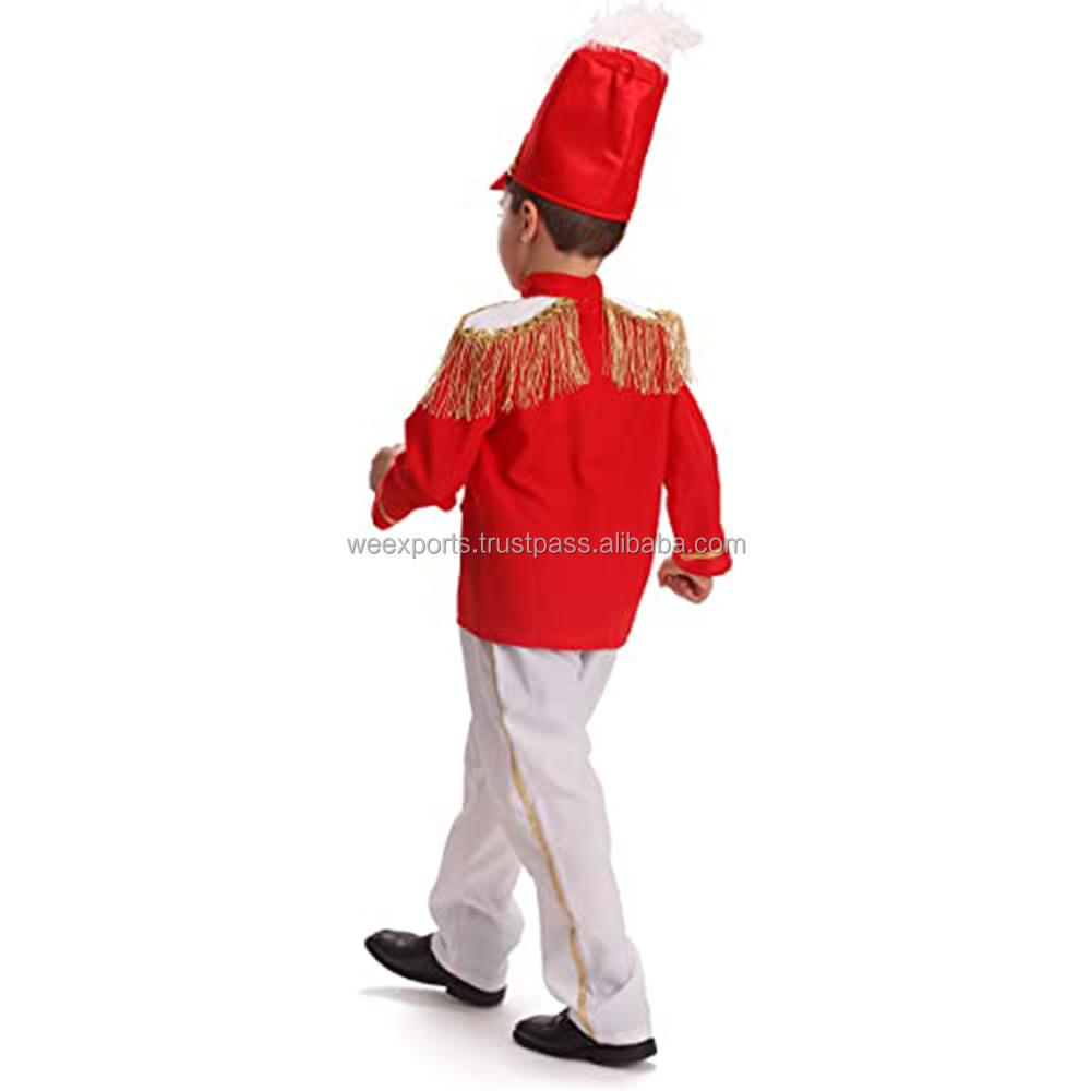 Drum Major Costume For Kids Red Marching Band Uniform By Dress Up America