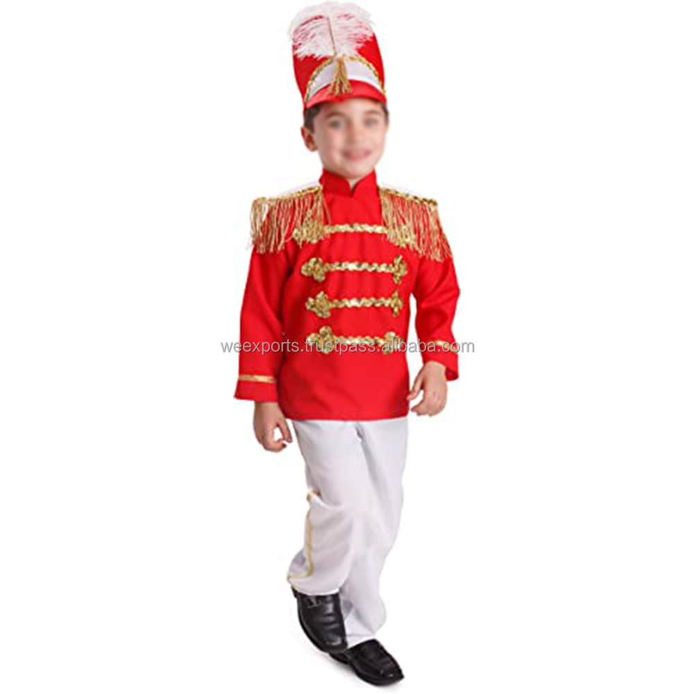 Drum Major Costume For Kids Red Marching Band Uniform By Dress Up America