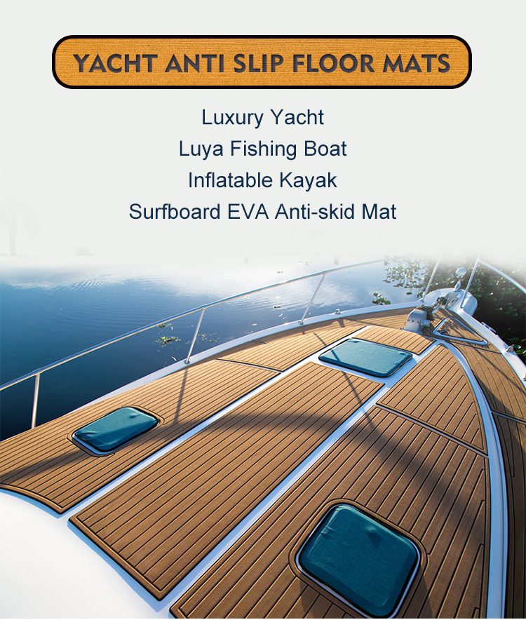 Anti-UV eco-friendly marine boat deck faux teak eva foam sheet vinyl  carpet eva synthetic boat flooring eva foam