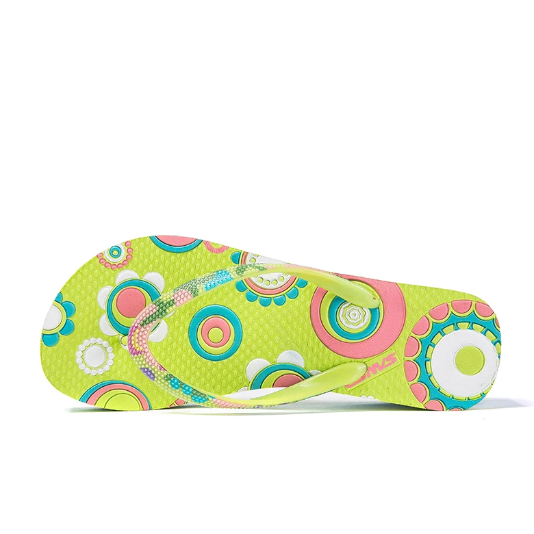 2024 Colorful Anti Slip Beach Style Flower Girl Casual Summer Beach flip flop Style with Anti-Slip Plastic Insole for Outdoor Us