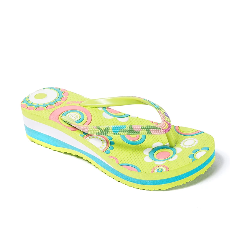 2024 Colorful Anti Slip Beach Style Flower Girl Casual Summer Beach flip flop Style with Anti-Slip Plastic Insole for Outdoor Us