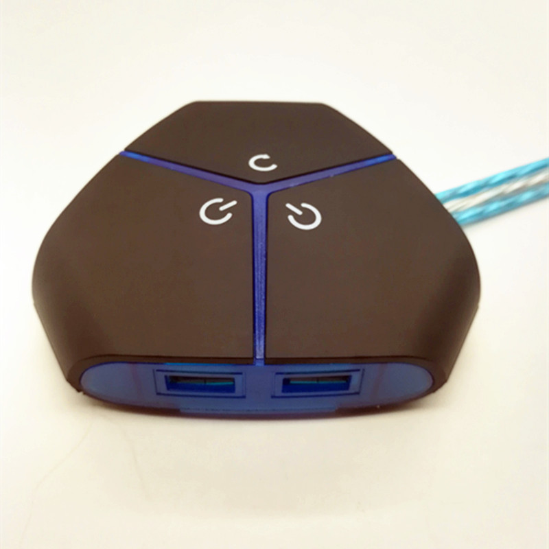 Factory price USB computer power switch with USB hub and HDD Reset power on / off button