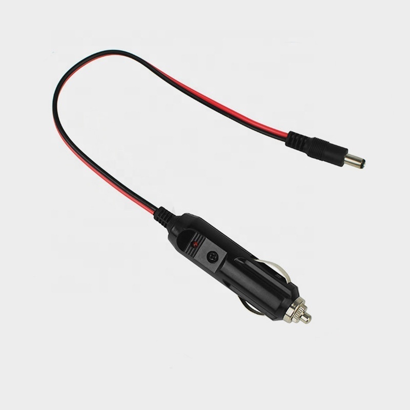 12v Car Cigarette Lighter Male Plug Power Supply Charger Car Cigarette Lighter To 3.5x1.35mm Cable