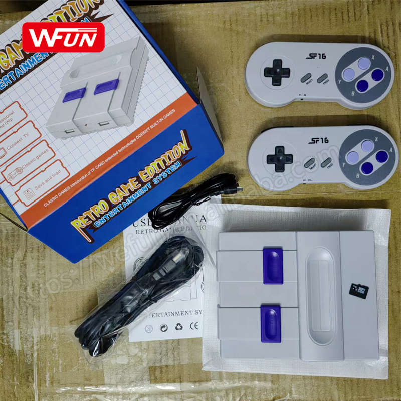 16 Bit SN PLUS Wireless 4K TV Video Family 1700+ Games All in One Console For Super NES SFC FC Retro Mini Game For SNES