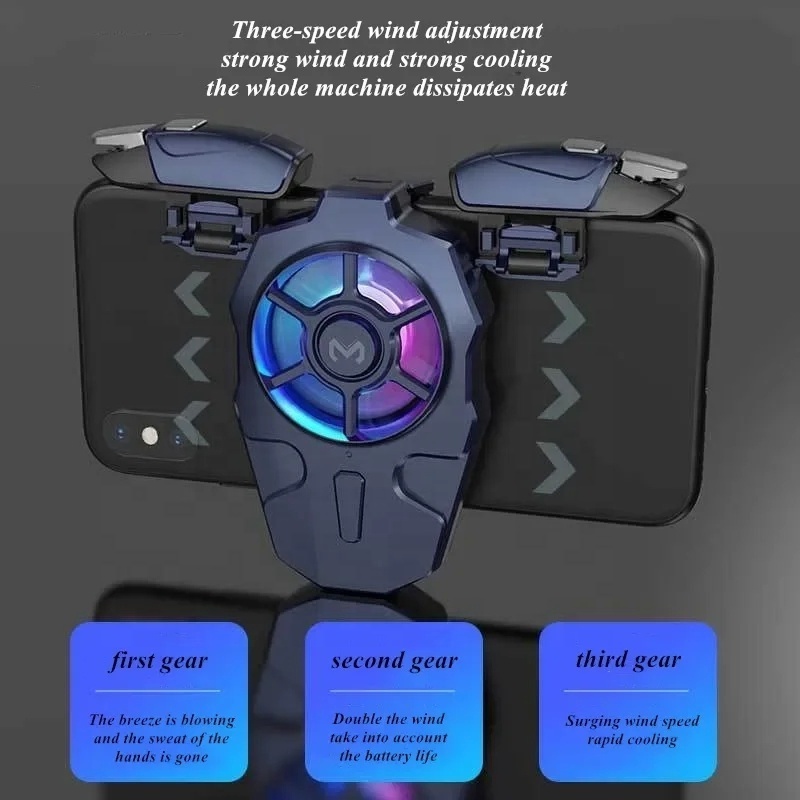 2 in 1 Multi-function AK03 Mobile Game Controller Trigger Button with Cooling fan Phone cooler for AK03 MEMO