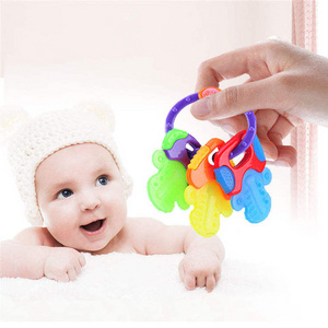 2023 Baby Custom Baby Teeth Itching Ease Toy Silicone Gel Key Teeth Molar Stick