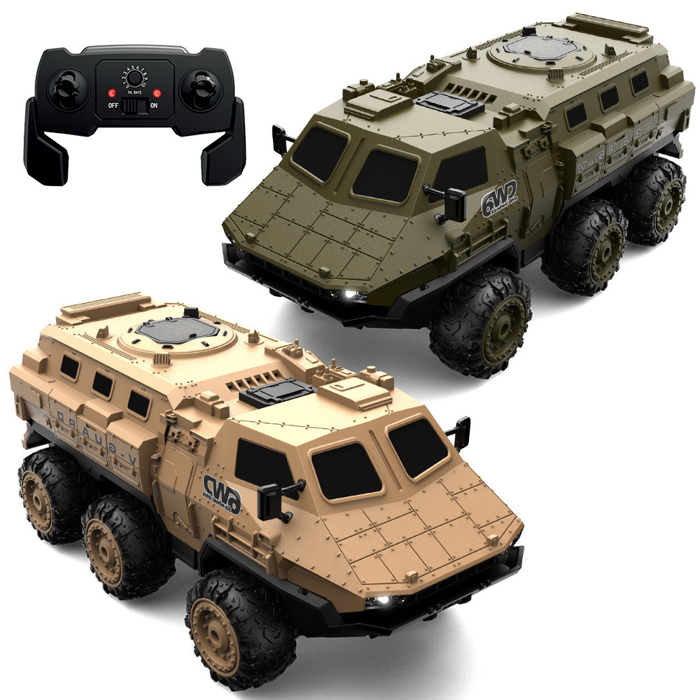 1/16 Proportional Remote Control RC Toys Car Military Truck Six wheel Drive Big Wheel Climbing Military Model Children's Toy Car