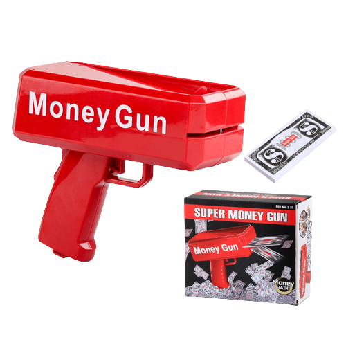 2023 New Trending Toys Kids Party Gifts Guns Gold Real Big Rain Gun Cash Shooting Games Funny Cash Spraying Money Gun Shooter