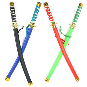 Kids swordsman plastic toy knife Japanese samurai jousting sword performance sword model toy katana