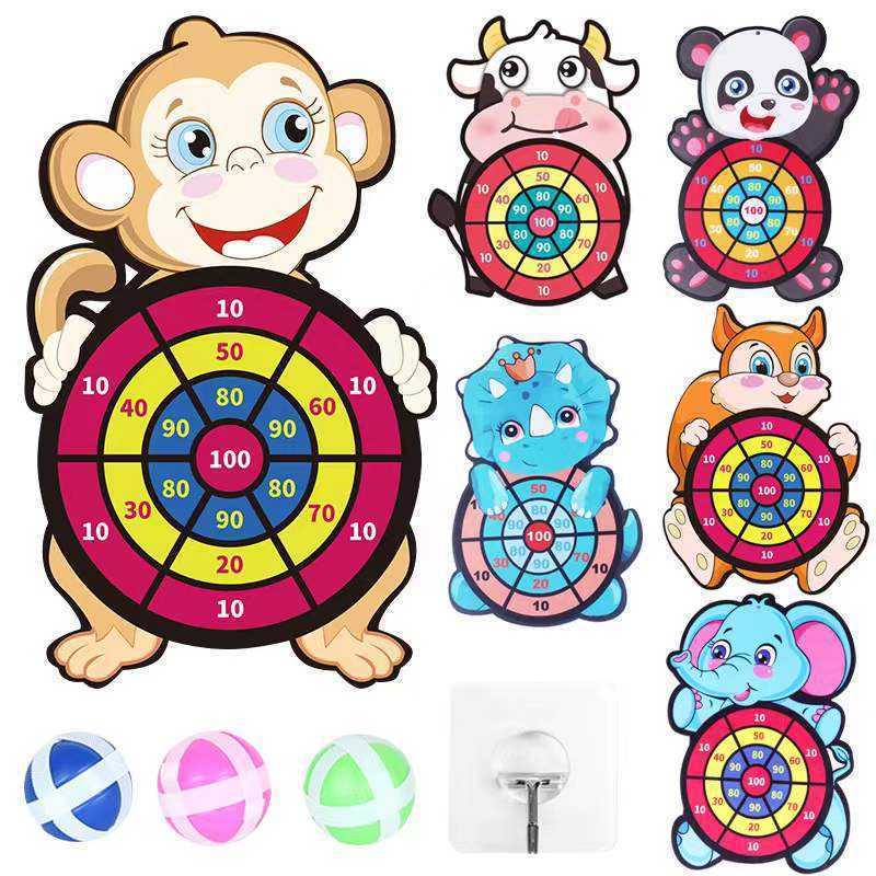 Sticky Ball Dart Board Target Sports Game Toys For Children Outdoor Party Toys Target Sticky Ball Throw Educational Board Games