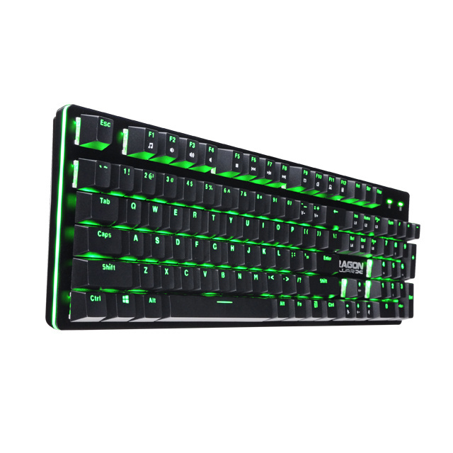 Dragon War custom logo Green LED Outemu blue mechanical switches USB wired gaming mechanical keyboard