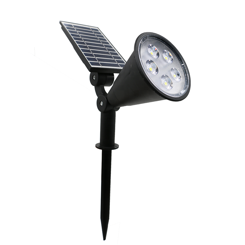 Outdoor solar garden fence lights waterproof IP65 plug and play solar power charged panel RGB white warm white solar spotlight