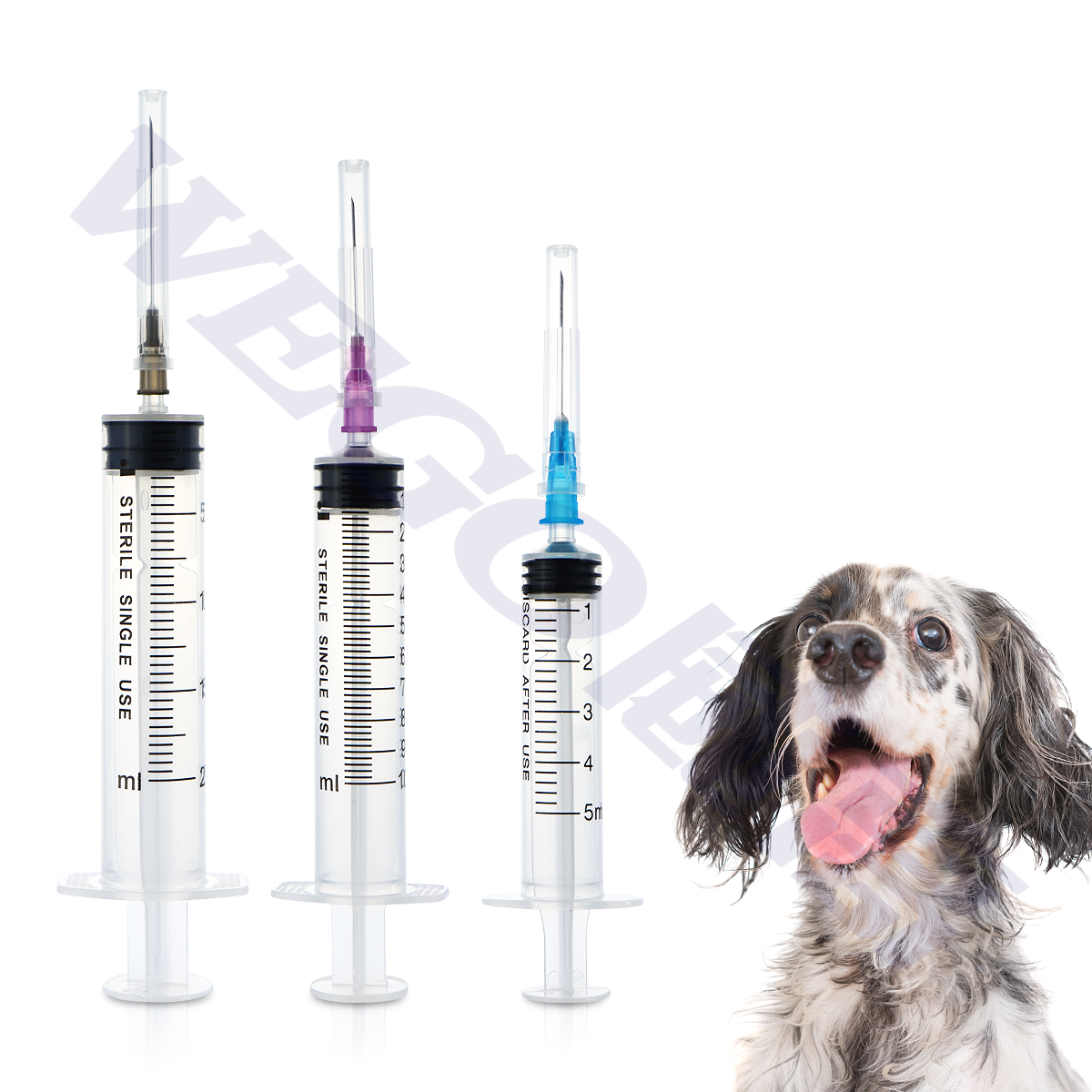 1ml 2ml 5ml 10ml 20ml 30ml 50ml 60ml 100ml veterinary animal reused reusable glass syringes with metal luer lock tip