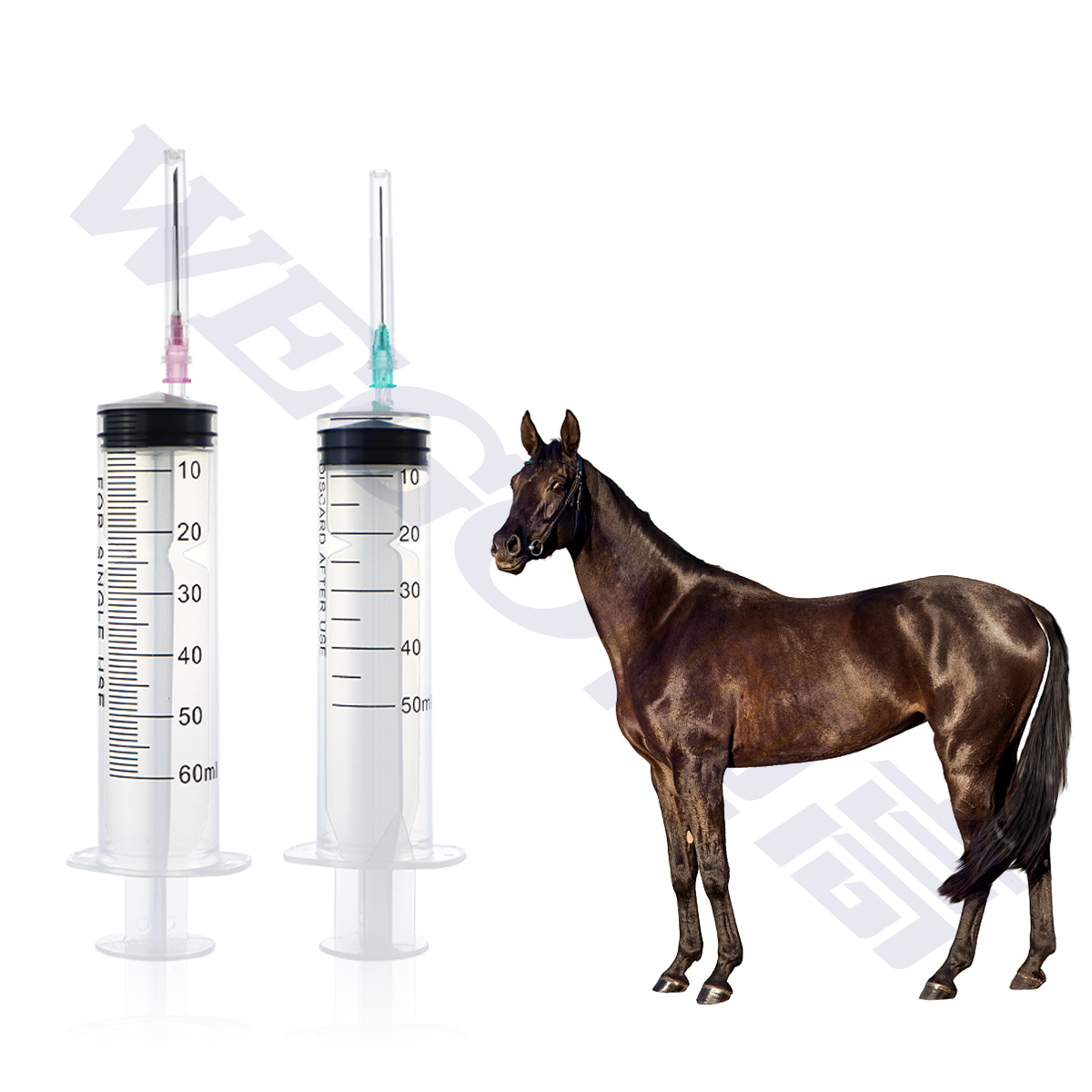 1ml 2ml 5ml 10ml 20ml 30ml 50ml 60ml 100ml veterinary animal reused reusable glass syringes with metal luer lock tip