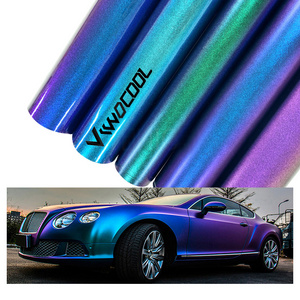 viwocool 1.52*17m car wrap vinyl diamond chameleon car decorative film