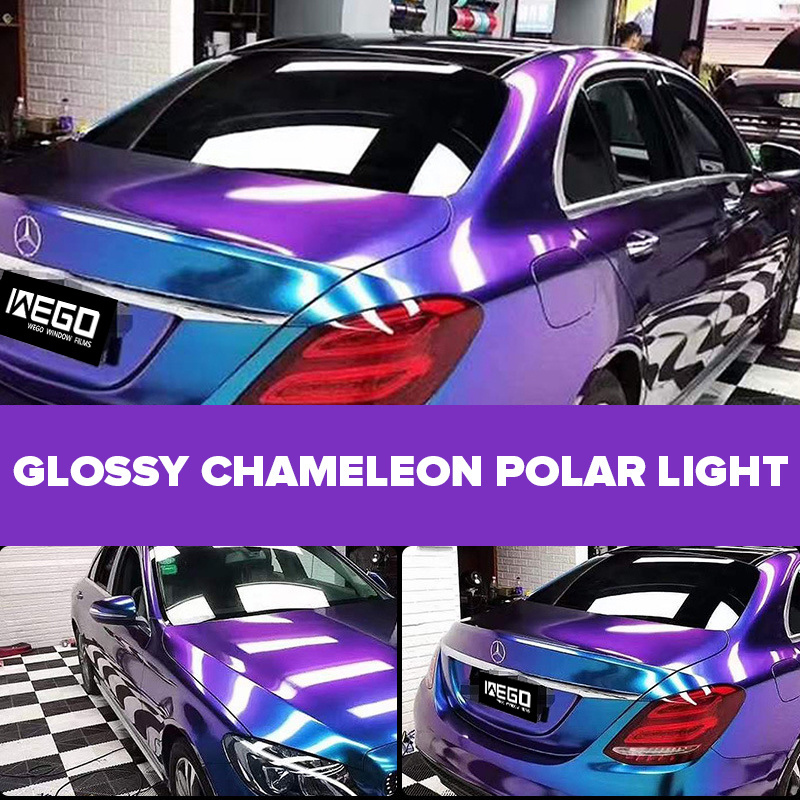 viwocool 1.52*17m car wrap vinyl diamond chameleon car decorative film