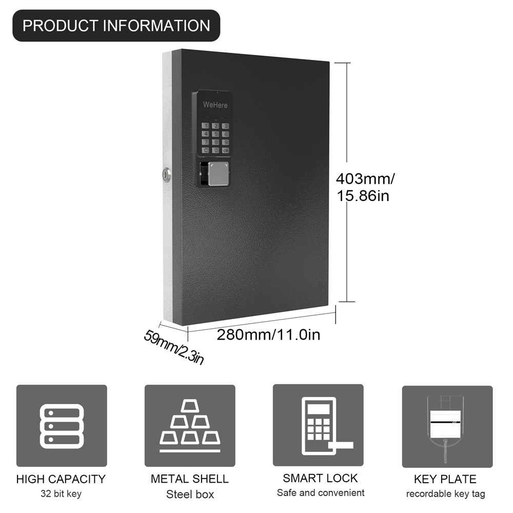 All Steel Factory  32 Postion Real Estate 4S Car Shop real estate Key Management Cell Phone Lock Boxes Digital Combination Lock