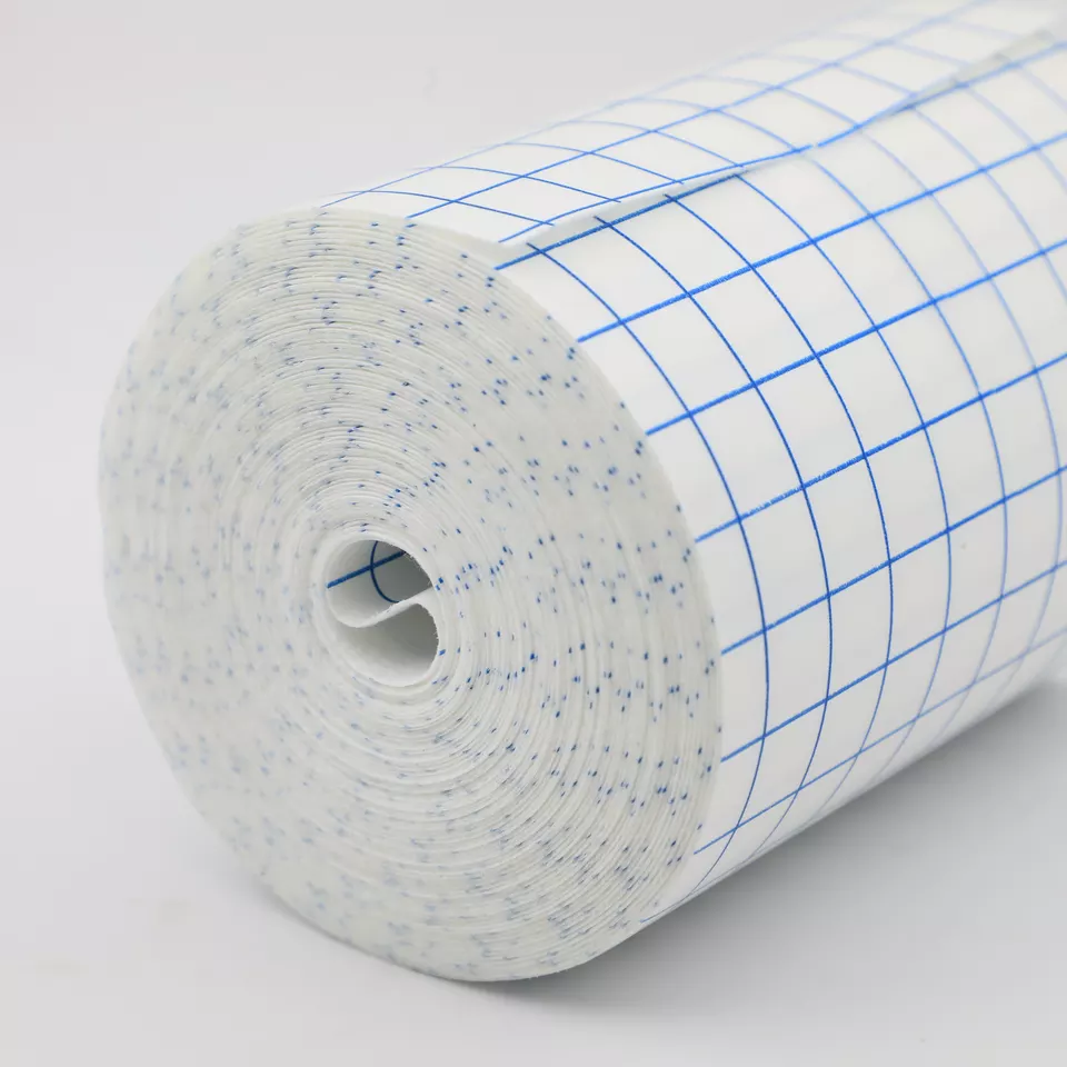 Medical Surgical PU/Nonwoven tape Wound Dressings fixing jumbo roll 5cmx10m/10cmx10m