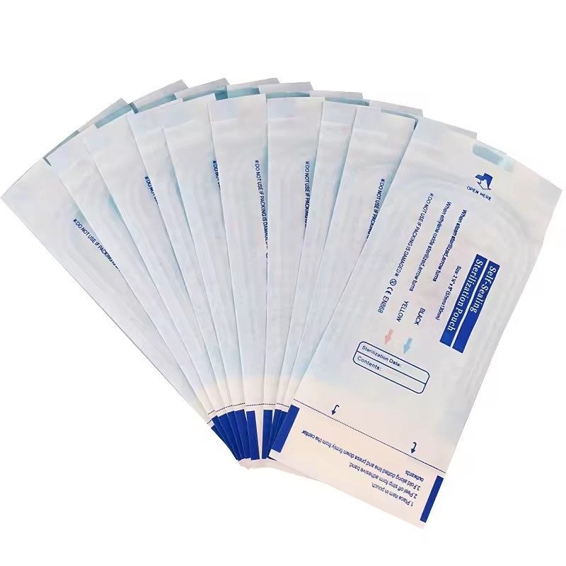 Self-Sealing Sterilization Pouches for Medical Consumables Surgical Disinfection Packaging