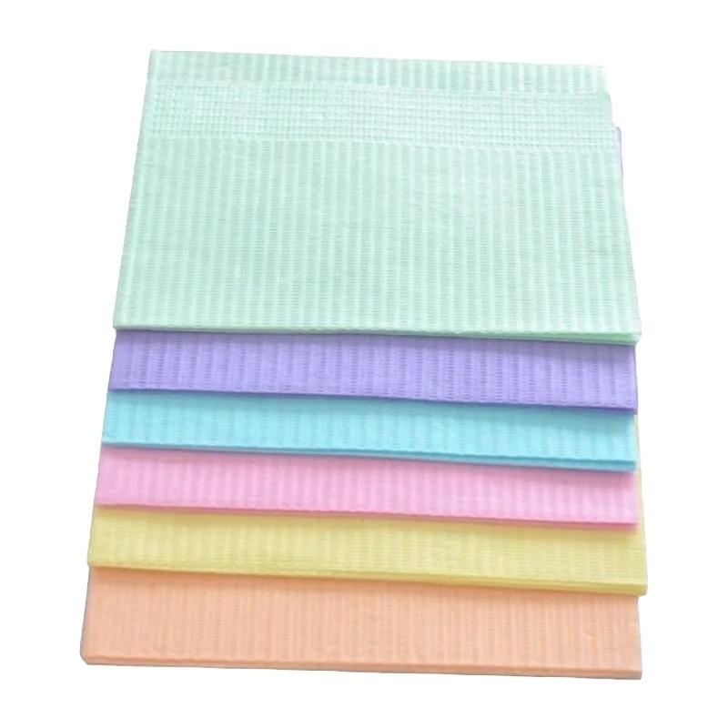 Medical Consumables Dental Products Disposable Colorful Tattoo Pad Product Waterproof Dental Bibs