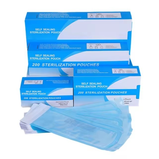 Self-Sealing Sterilization Pouches for Medical Consumables Surgical Disinfection Packaging