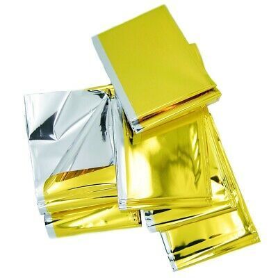 Emergency Mylar Blanket Outdoor Rescue Space Foil Survival Gold/Silver Isothermal Blanket