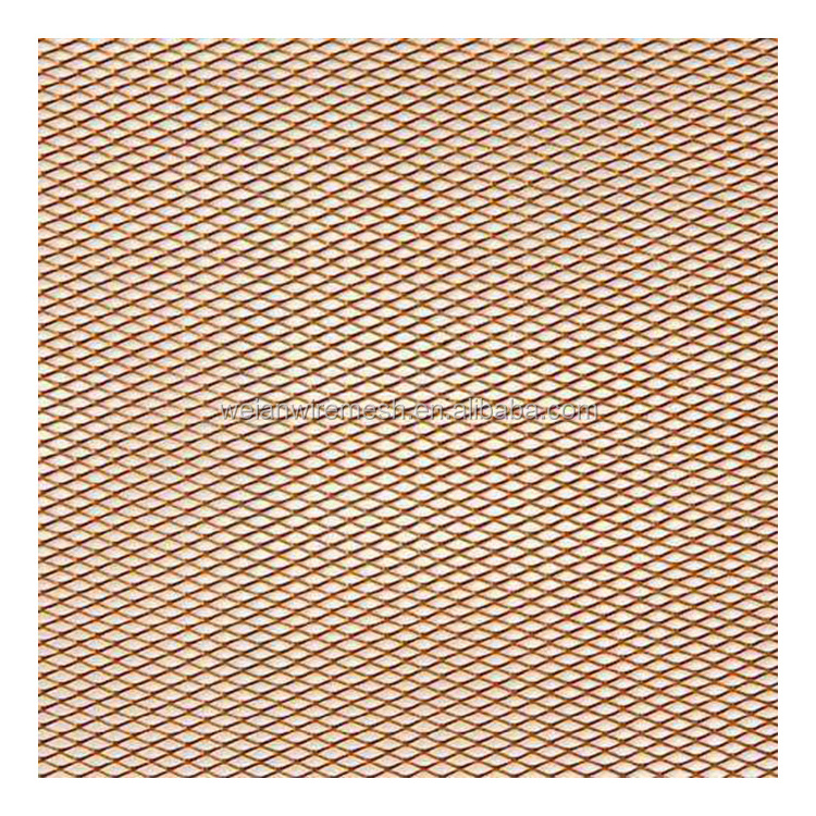 Professional Factory supply woven wire mesh red copper ,brass, phosphor copper mesh Expanded Metal