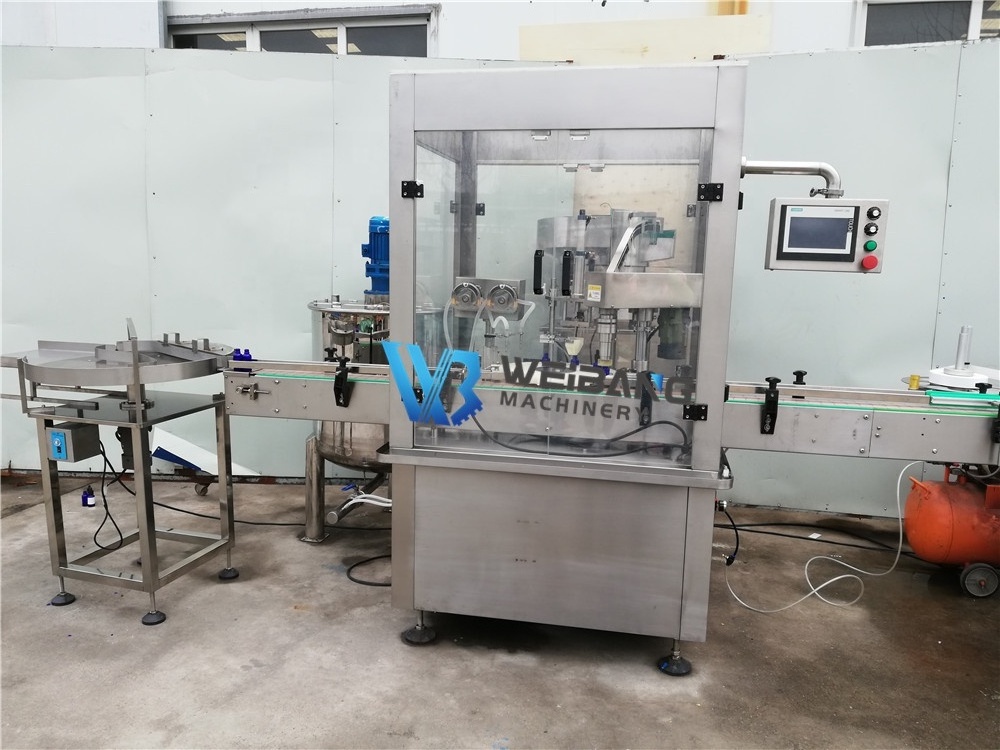 Weibang Automatic Filling line for 1oz 50ml Tincture Oil Dropper Bottle  Filling Machine