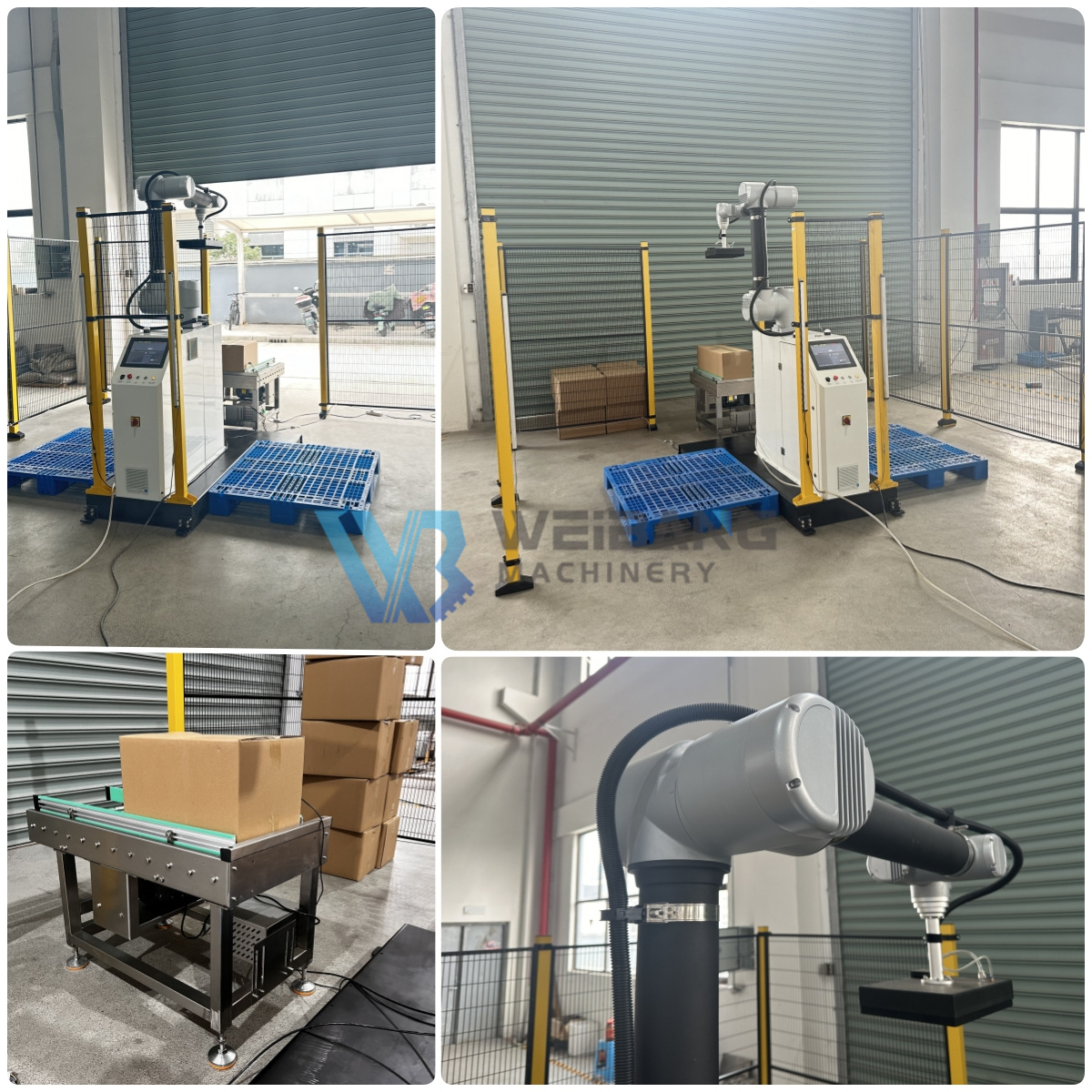 Automatic Stacking Robot System for Different Cardboard Cases Box Palletizer Machine