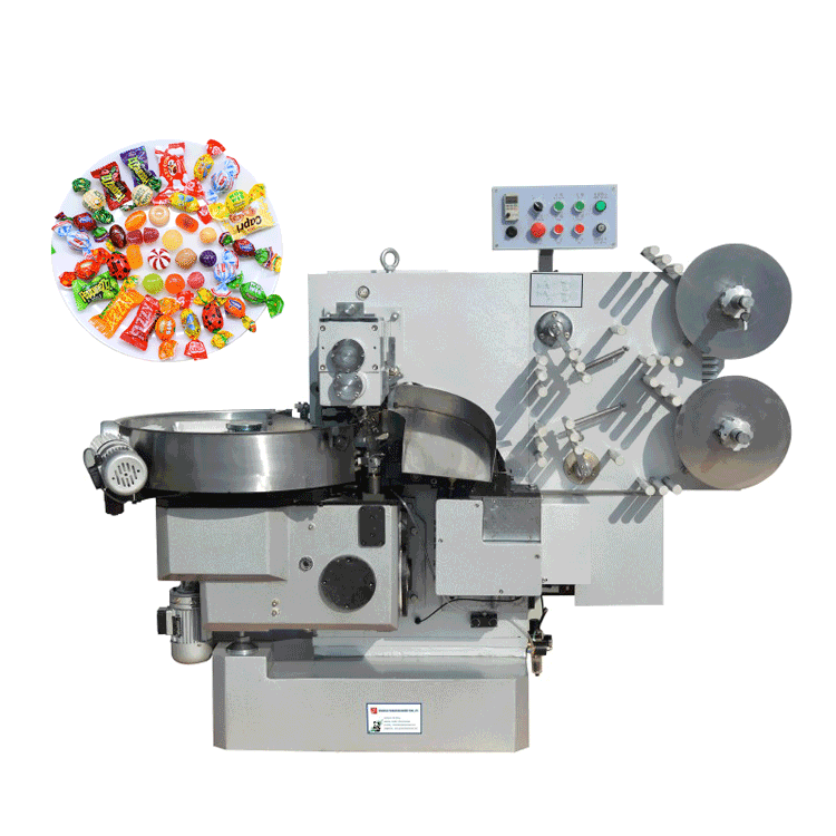 WB-600S High technology gum toffee soft gummy candy taffy cut and wrap double twist candy wrapping machine