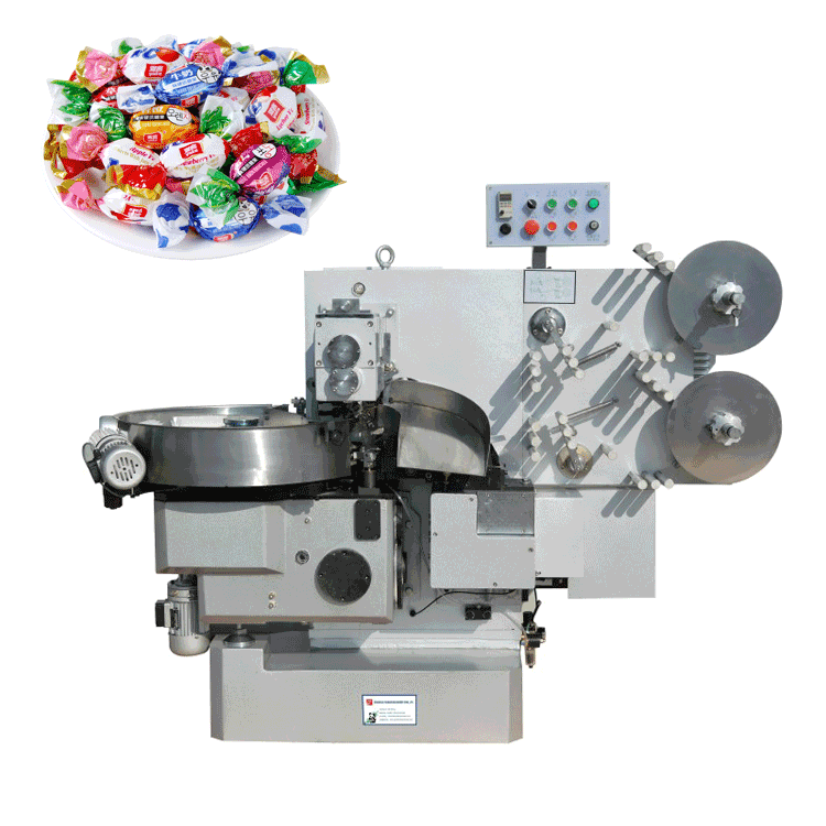 WB-600S High technology gum toffee soft gummy candy taffy cut and wrap double twist candy wrapping machine