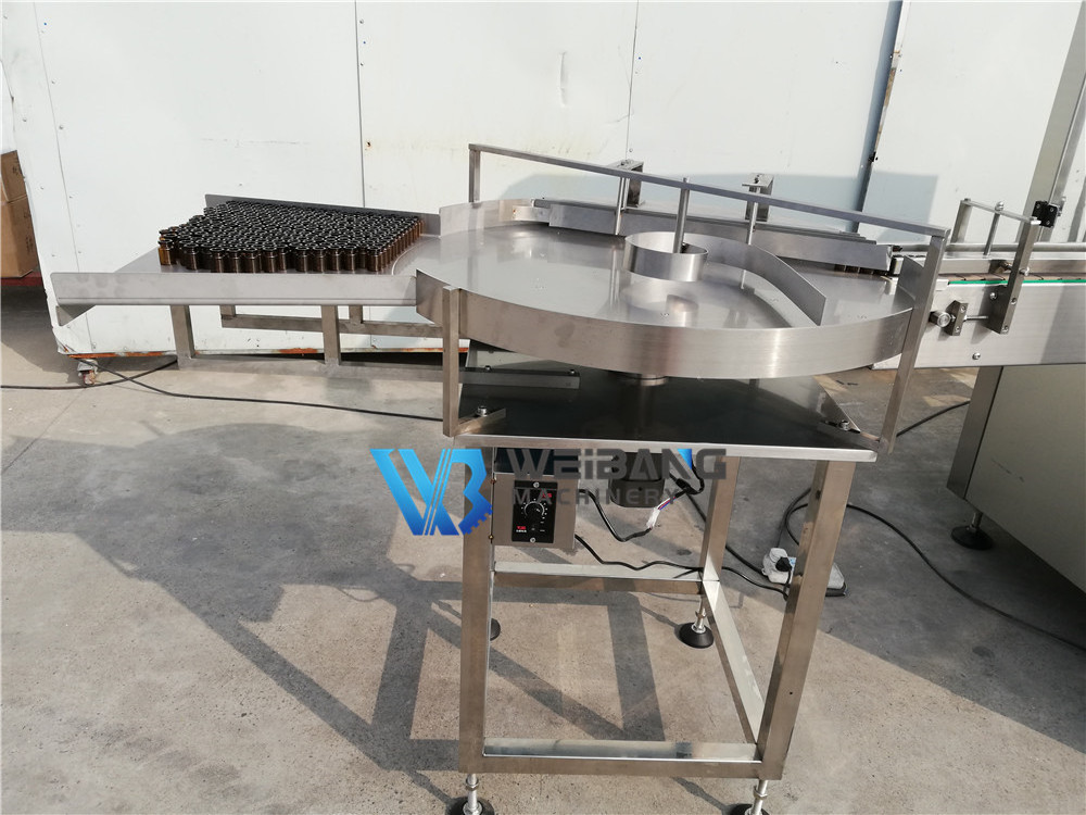 automatic round square flat  bottle feeding sorter rotary Bottle unscrambler  turntable machine