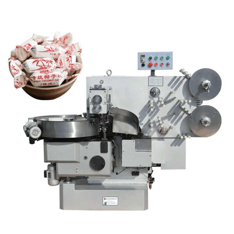 WB-600S High technology gum toffee soft gummy candy taffy cut and wrap double twist candy wrapping machine