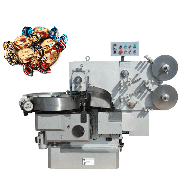 WB-600S High technology gum toffee soft gummy candy taffy cut and wrap double twist candy wrapping machine