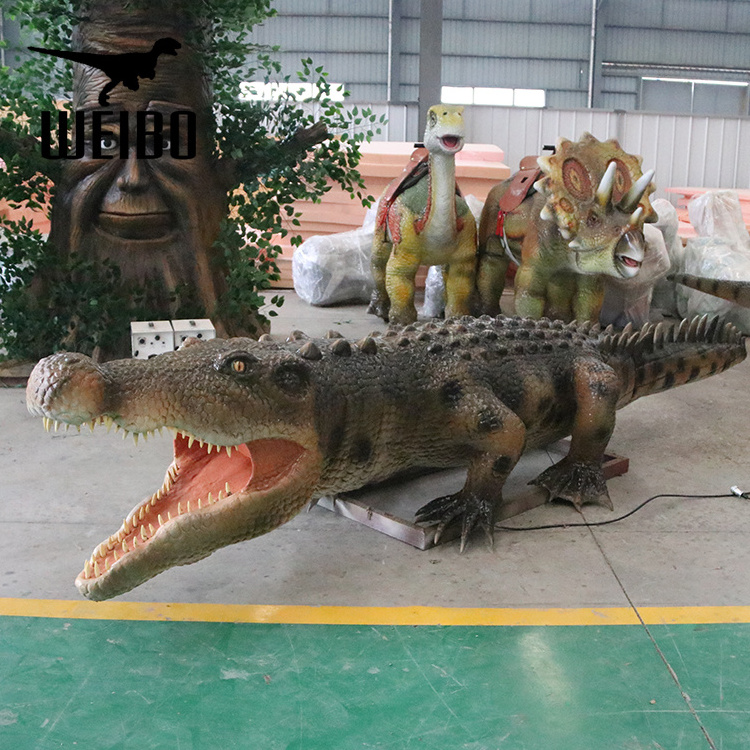 Life size crocodile animatronic animal model