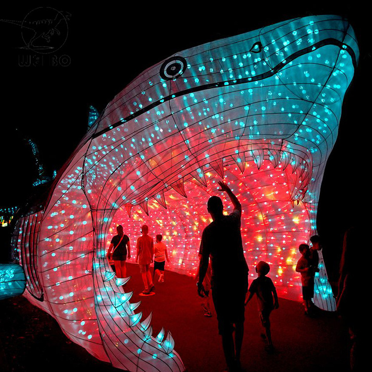 Lantern park cartoon shark corridor festival lantern show