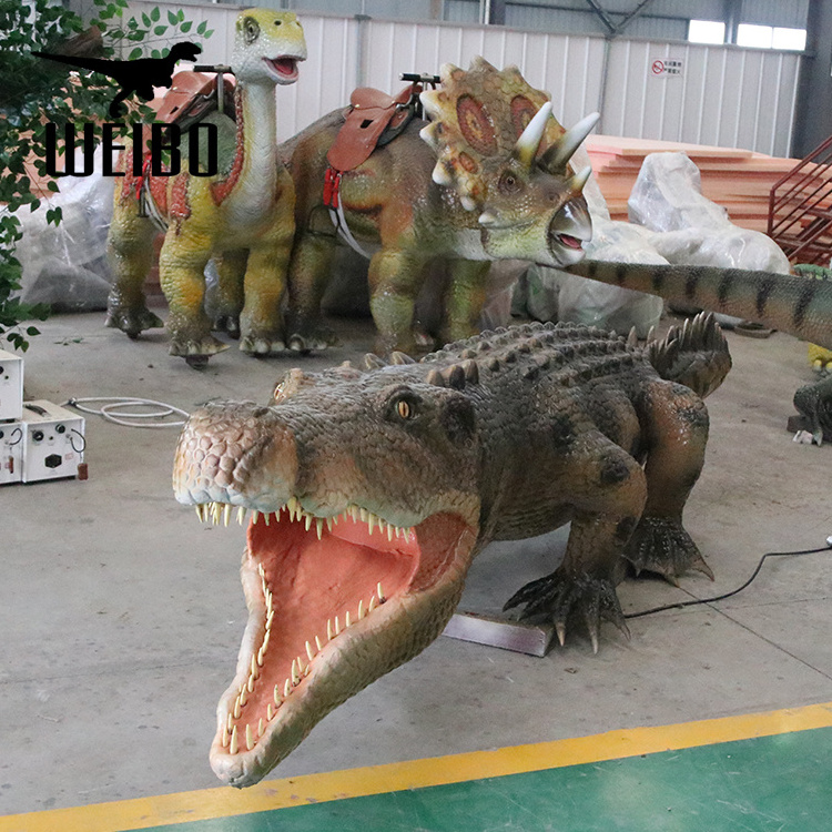 Life size crocodile animatronic animal model