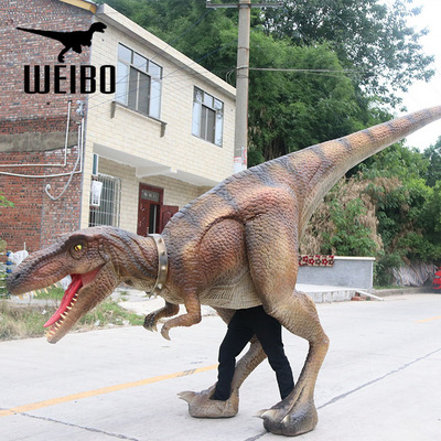 Lifelike life size realistic Japanese velociraptor dinosaur costume