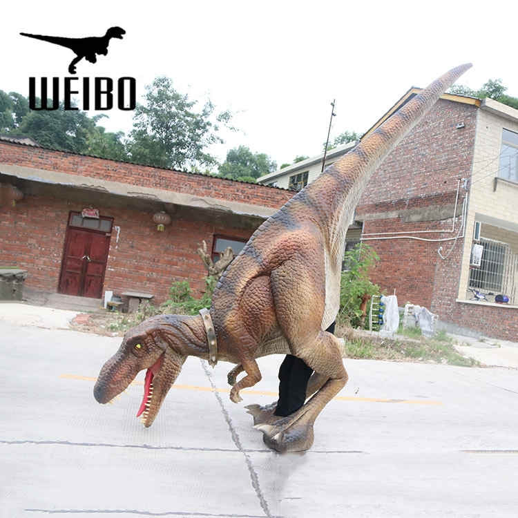 Lifelike life size realistic Japanese velociraptor dinosaur costume