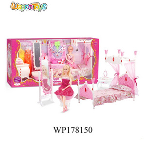 new design playhouse 11 inch joint fashion girl doll play set with doll accessories