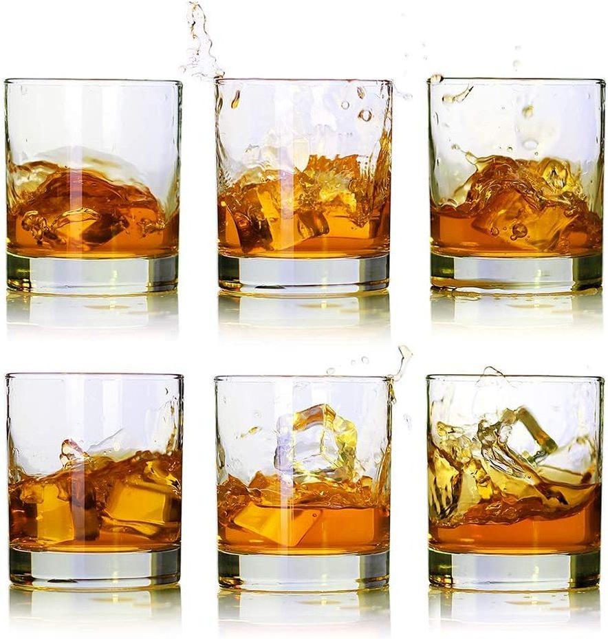 Hot Sale Old Fashioned Clear Whisky Glasses Cups Crystal Rock Shot Glass Whiskey Cup For Cocktail Glass