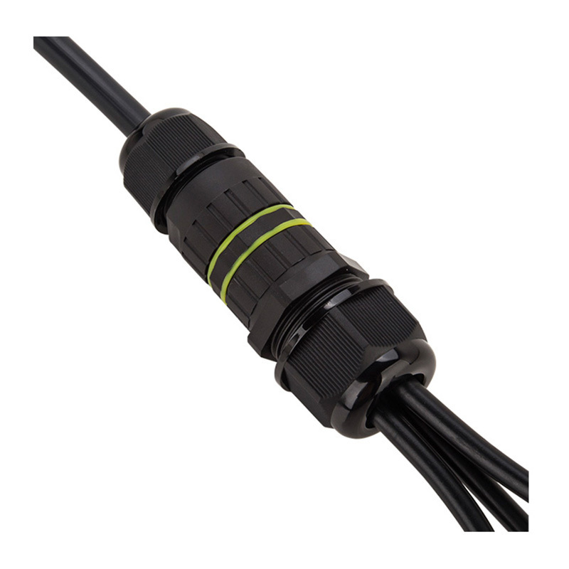 E-WeiChat factory Quick Connect Power Cable Underwate 3 Pin Screw M25 Ip68 Electric Waterproof Connector