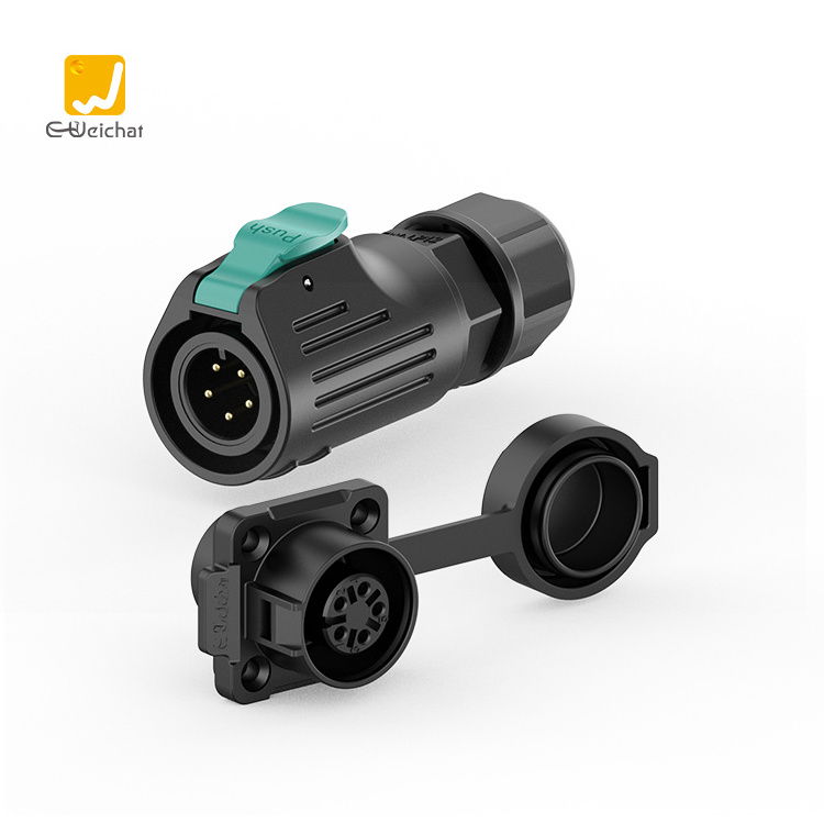 E-Weichat LP12 Female Panel Mount Connector Electric Male Female Connectors Waterproof Cable Connector