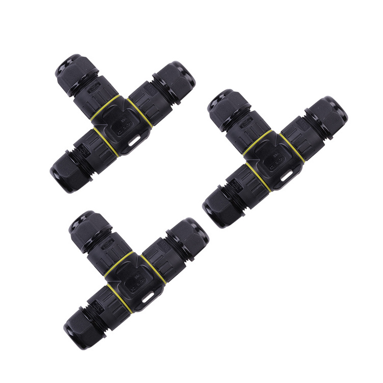 E-Weichat IP68 Waterproof T Shape Underground Cable Connector 3 Way Small Electrical Junction Box for Outdoor Use