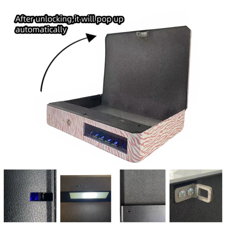 Waterproof Fireproof Anti-theft Small Biometric Digital Security Safe Deposit Box Resistant Hand Gun Safes